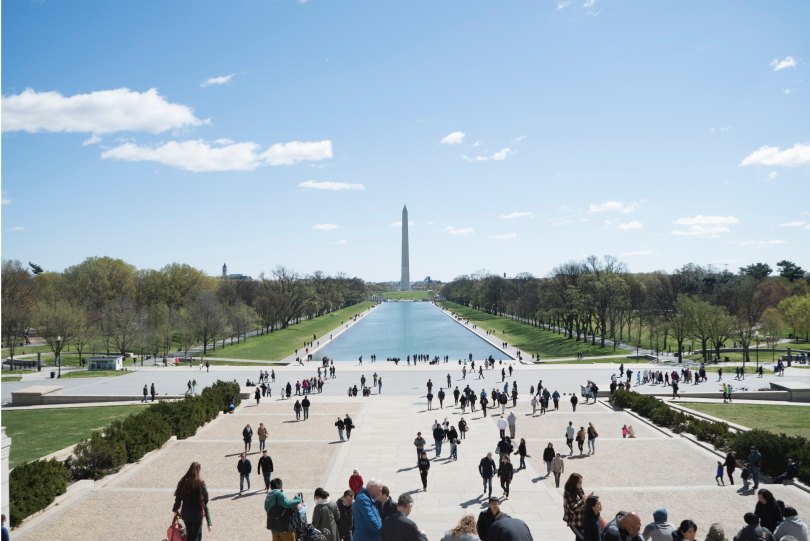 Image of reflecting pool and Washington monument in Washington, DC